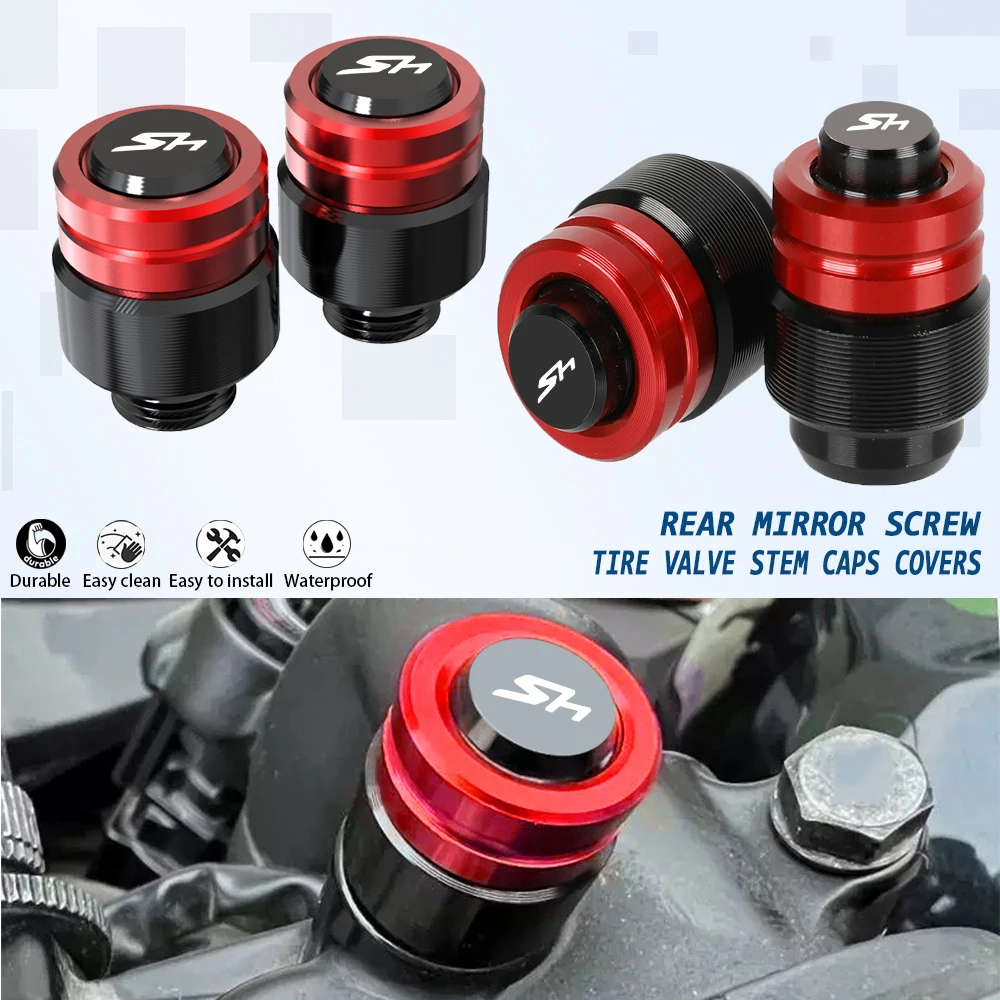 

FOR HONDA SH 125i SH 125 125I 2004-2023 2022 2021 2020 2019 2018 Motorcycles Tire Valve Stem Caps Covers Rear Mirror Screw