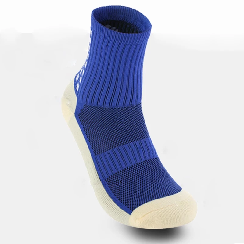 Calcetines de fútbol Unisex, medias de agarre deportivo, antideslizantes, con pegamento de puntos, de algodón