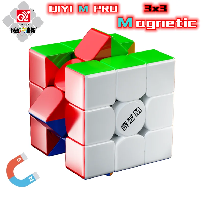 

QIYI Magico Cubo 3x3x3 Speed Cibo Magnetic M PRO 3x3 Magic Cube QIYI MS Puzzle Toy Mágico Magnet Hungarian 3*3*3 M P M3 Rubix