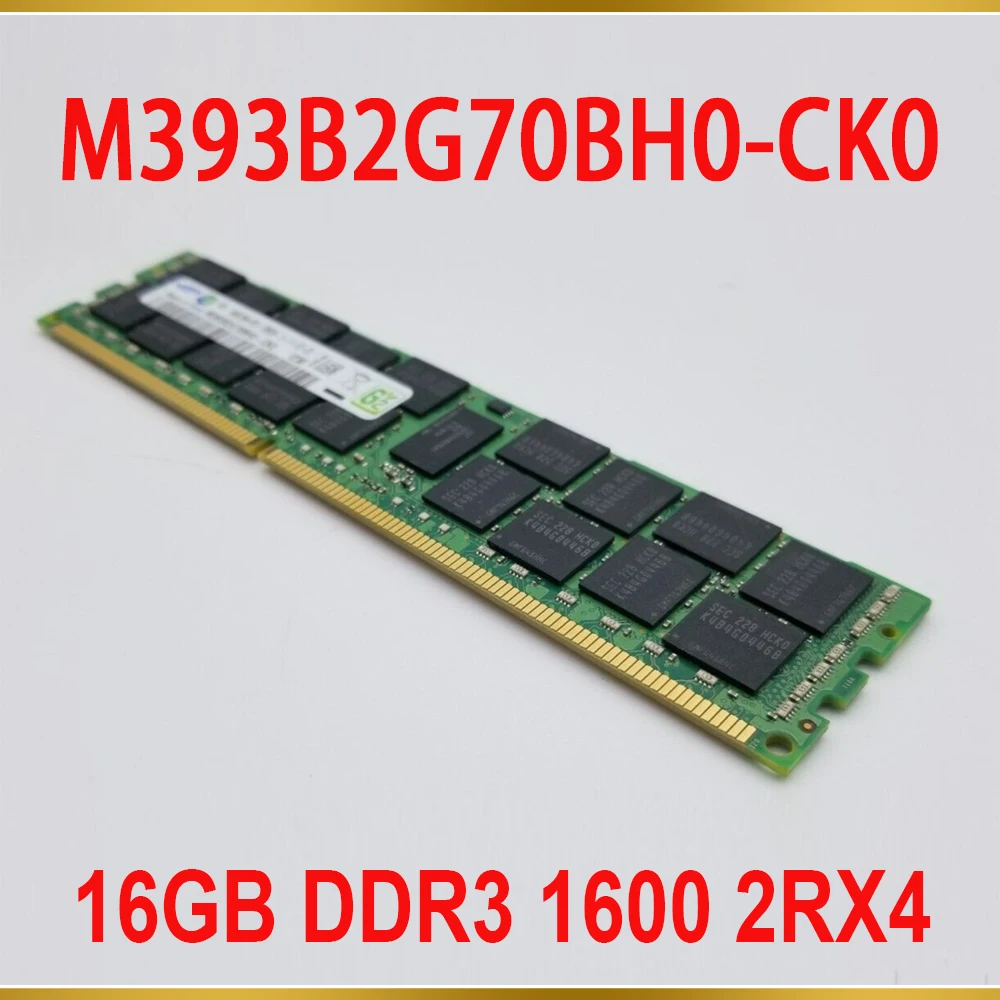 1Pcs 16GB 16G For Samsung RAM DDR3 1600 2RX4 PC3 12800R Server Memory M393B2G70BH0 CK0