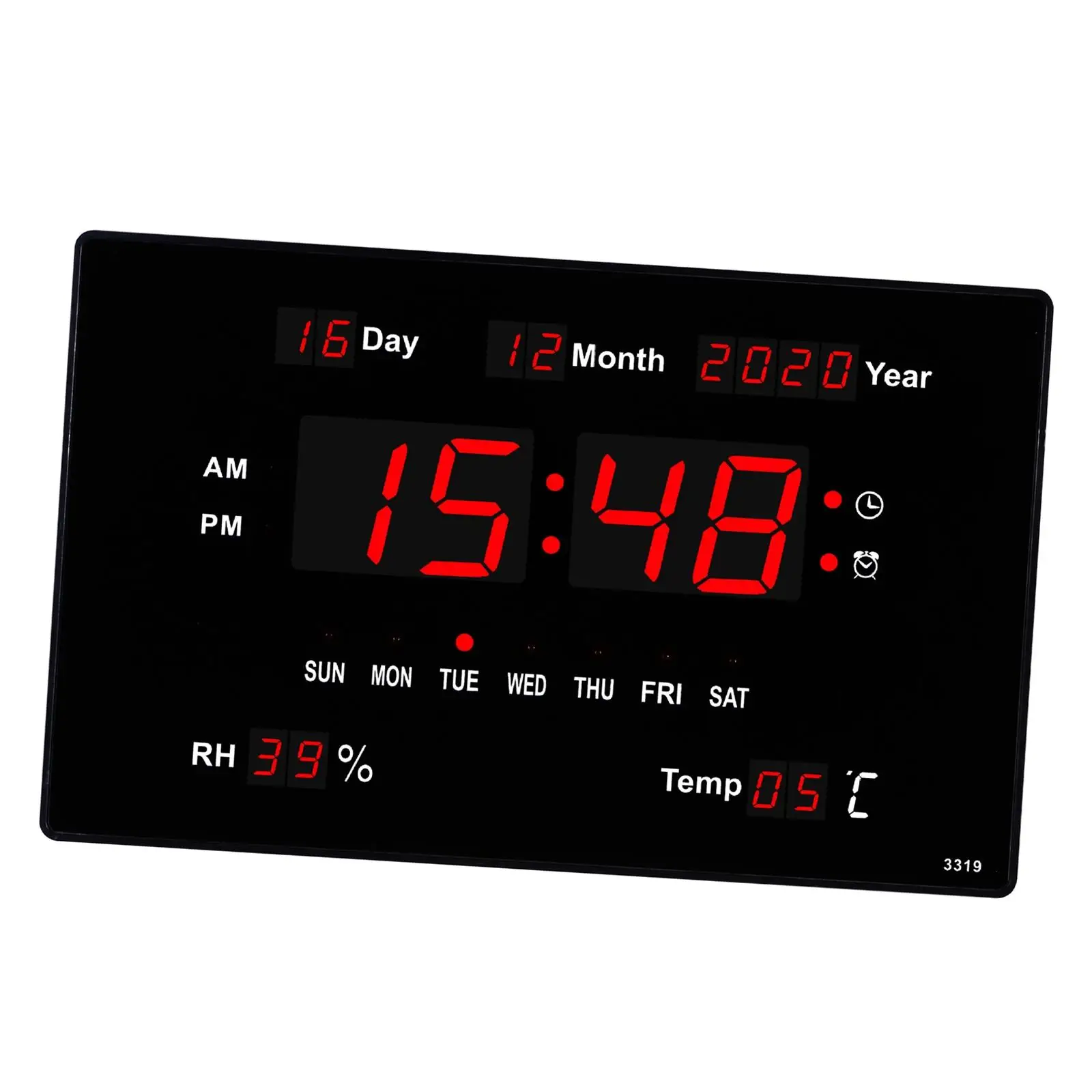 Large Electronic Wall Clock Alarm Hourly Chime Function Calendar Temperature Display Table Clocks Digital LED Clocks