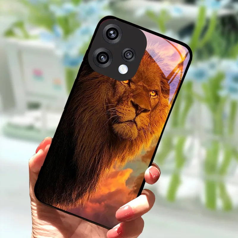 Luxury Hard PC Tempered Glass Phone Case Back Cover
