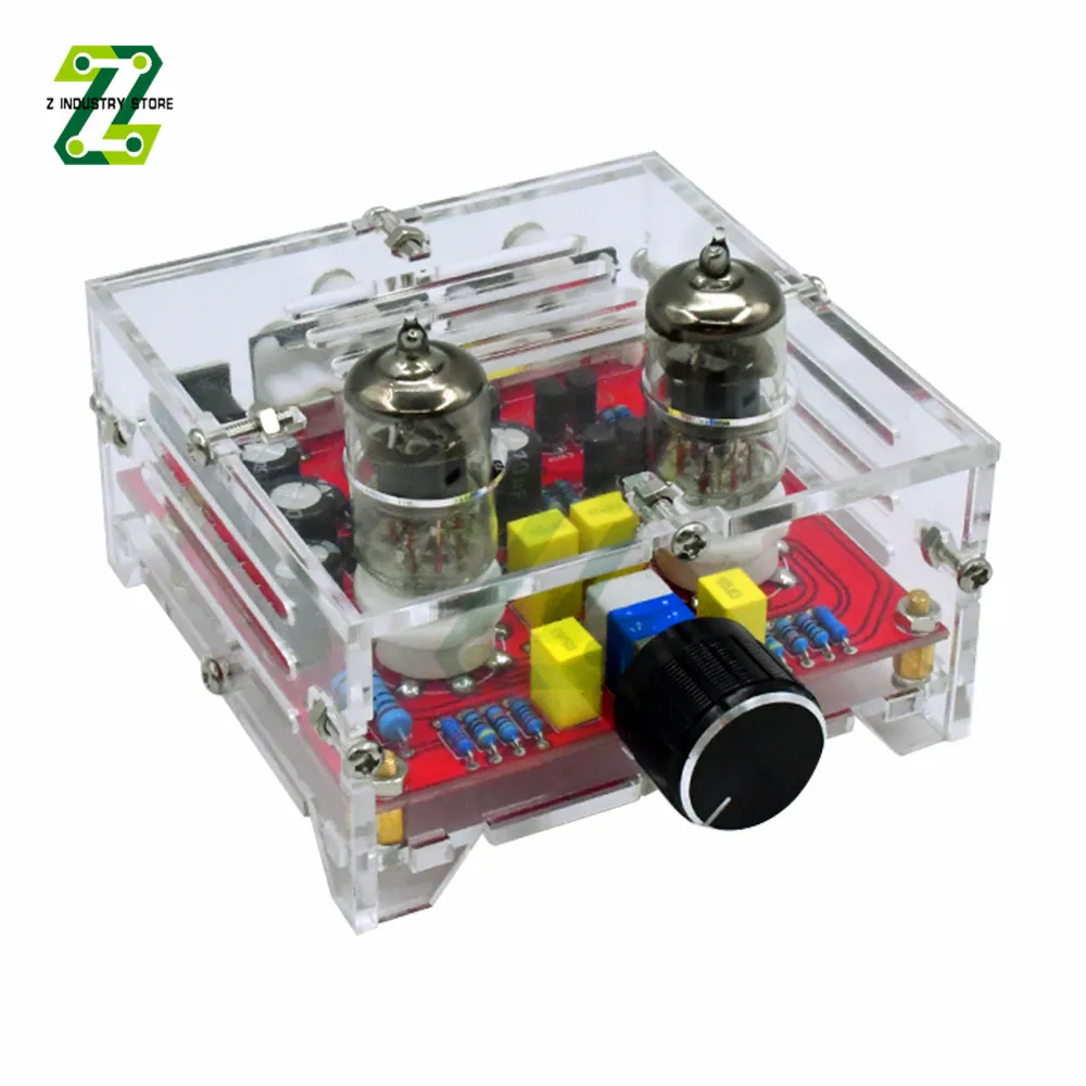 HIFI 6J1 Class A Bile Tube Preamplifier Amplifier Finished Board With Acrylic Shell XH-A201 |