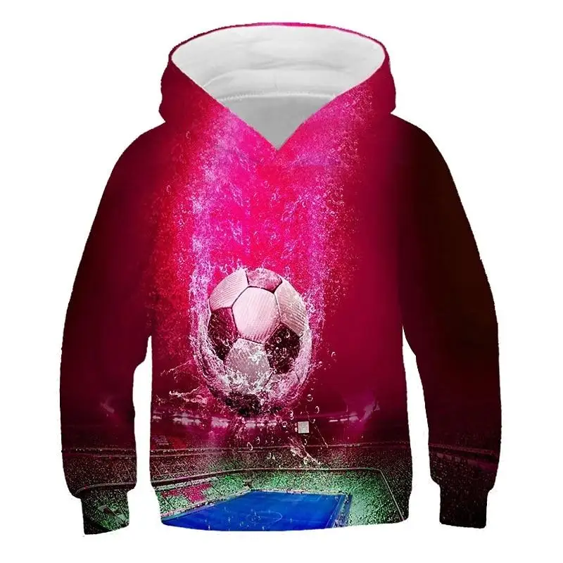thumbnail image 1 of Sudadera con capucha con estampado 3D de fútbol para hombre, sudadera informal de manga larga, holgada, de gran tamaño, 1 of 5
