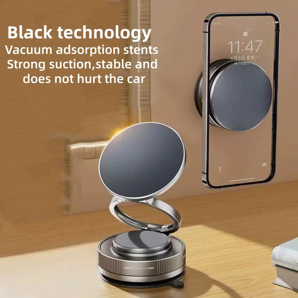 360° Rotatable & Foldable Magnetic Phone Holder with Suction Cup