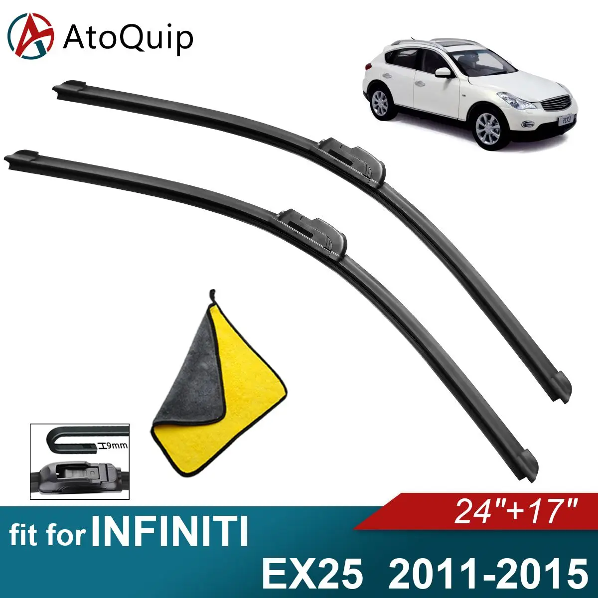

Аксессуары для INFINITI EX25, щетки стеклоочистителя из мягкой резины, автомобильный передний лобовой экран 2011, 2012, 2013, 2014, 2015