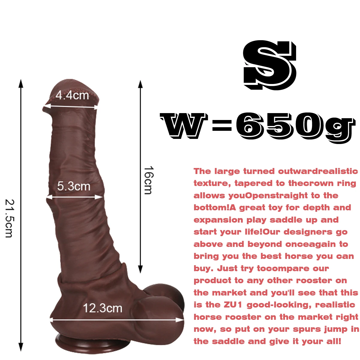 Consolo Realista Cavalo Dilatador Dildo Equino Horse Desire