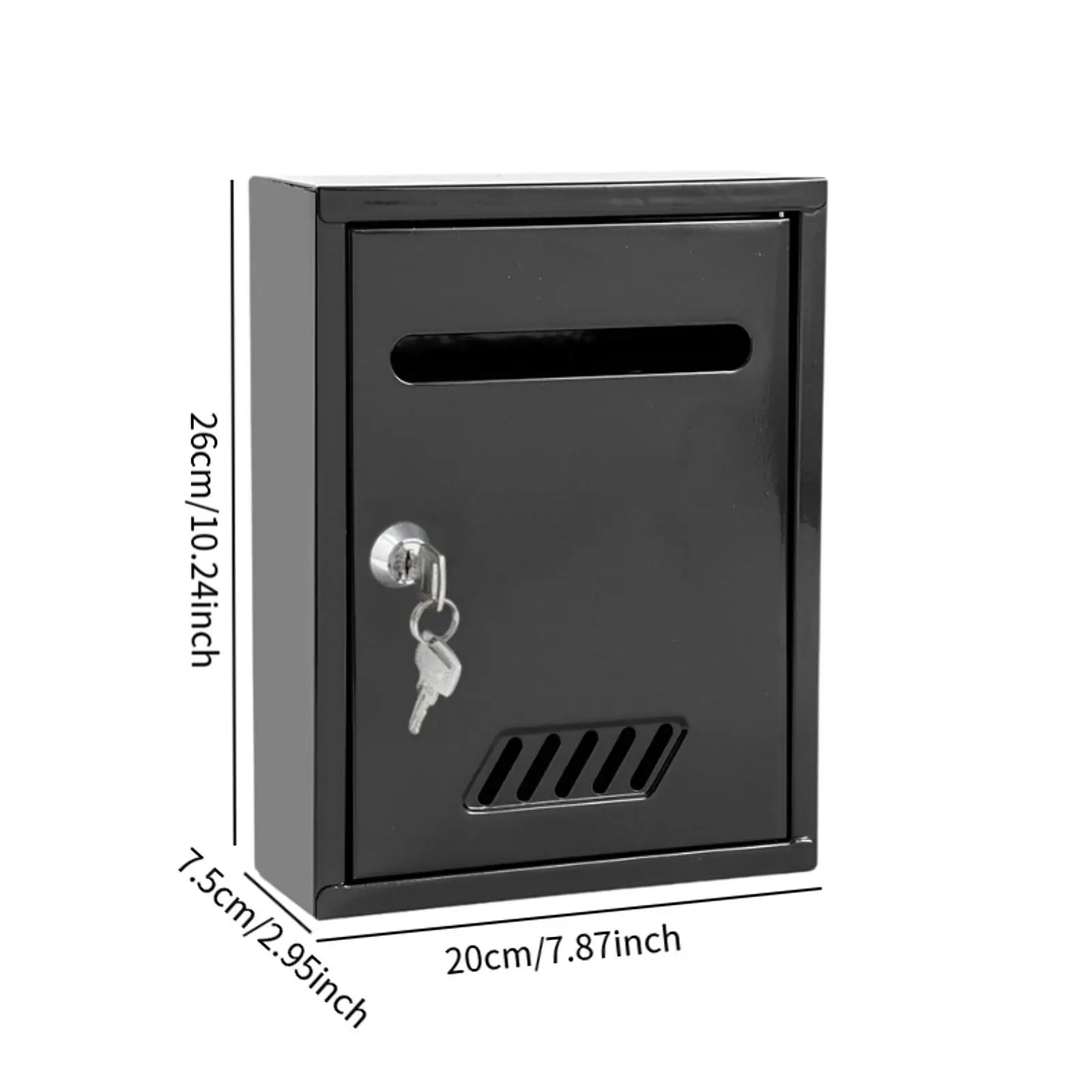 Wall Mounted Mailbox Modern Metal Post Box for Office Home Decor Front Door