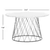 Roe Retro Mid-Century Lacquer Coffee Table White Vintage medieval lacquered coffee table white   modern Iron base geometry 4