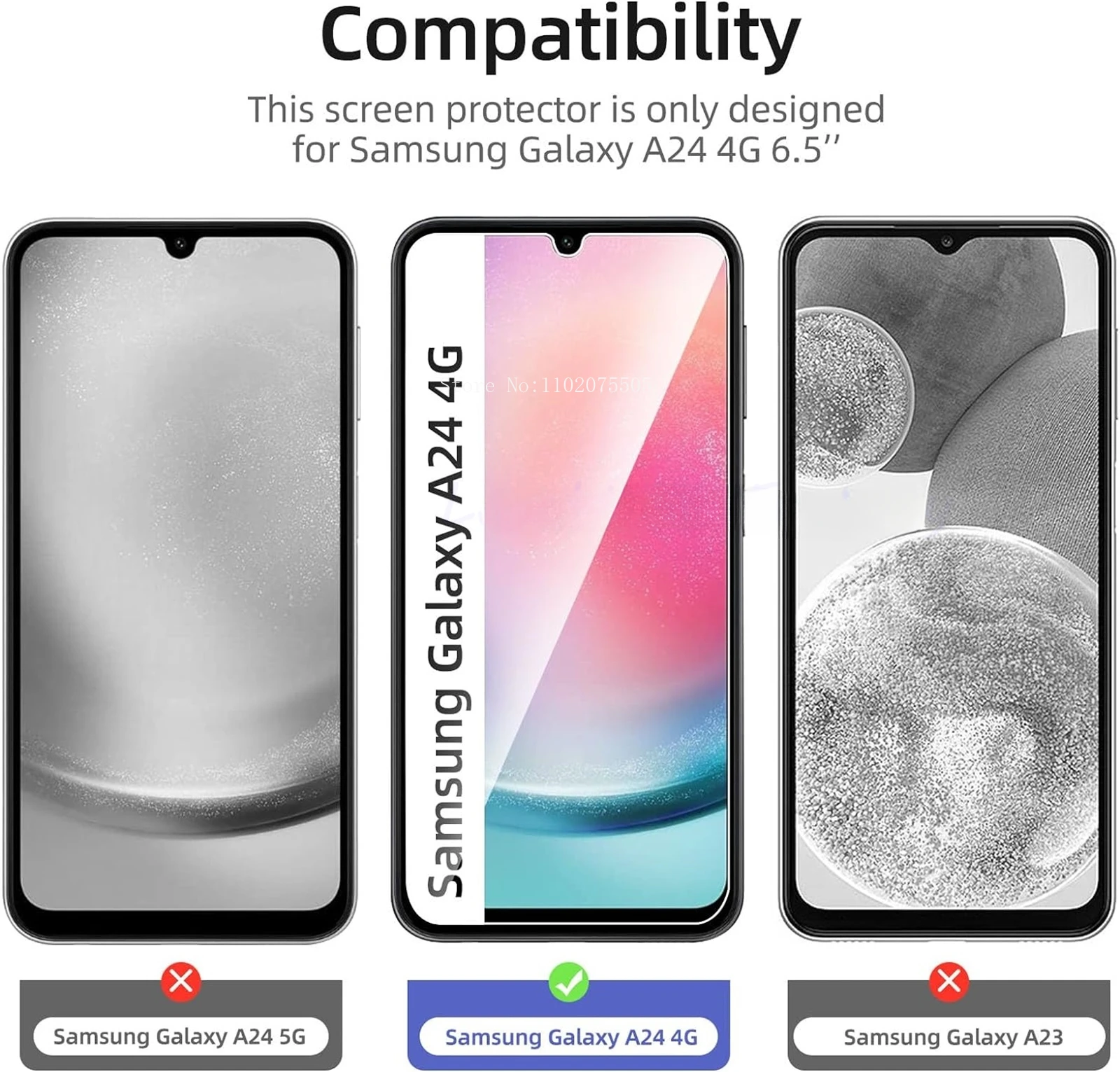 4Pcs 9D protezione a copertura totale per Samsung Galaxy A24 pellicola proteggi schermo in vetro antigraffio Anti-frantumazione - immagine 2