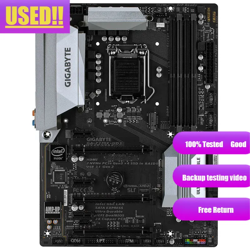 Gigabyte GAZ270XUD3 Original Desktop Z270 Motherboard LGA 1151 DDR4