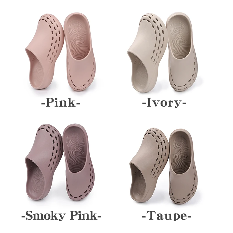 Women Slippers Summer EVA Beach Sandals Slip Resistant Contoured Footbeds Beautician Work Shoes Garden Strap Slip On Clogs  X08