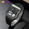 SKMEI Digital Watch Waterproof Digital StainlessSteel Thermometer Sports Watch Men's Leisure Business Electronic Watch Clock LED 3