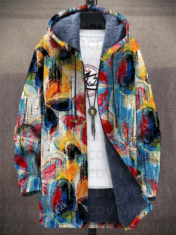 Unisex Van Gogh Starry Night Art Print Plush Thick Long-Sleeved