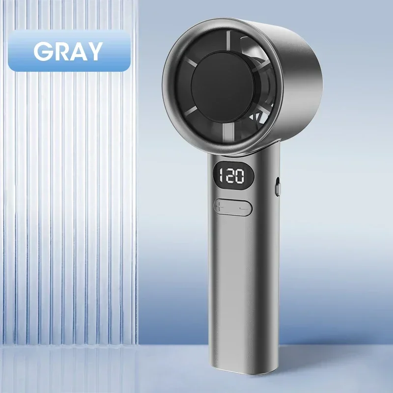 120 مروحة سطح مكتب عالية السرعة قابلة للتعديل المحمولة المحمولة Turbofan USB قابلة للشحن مروحة مكتب صغيرة عمر البطارية طويل جدًا