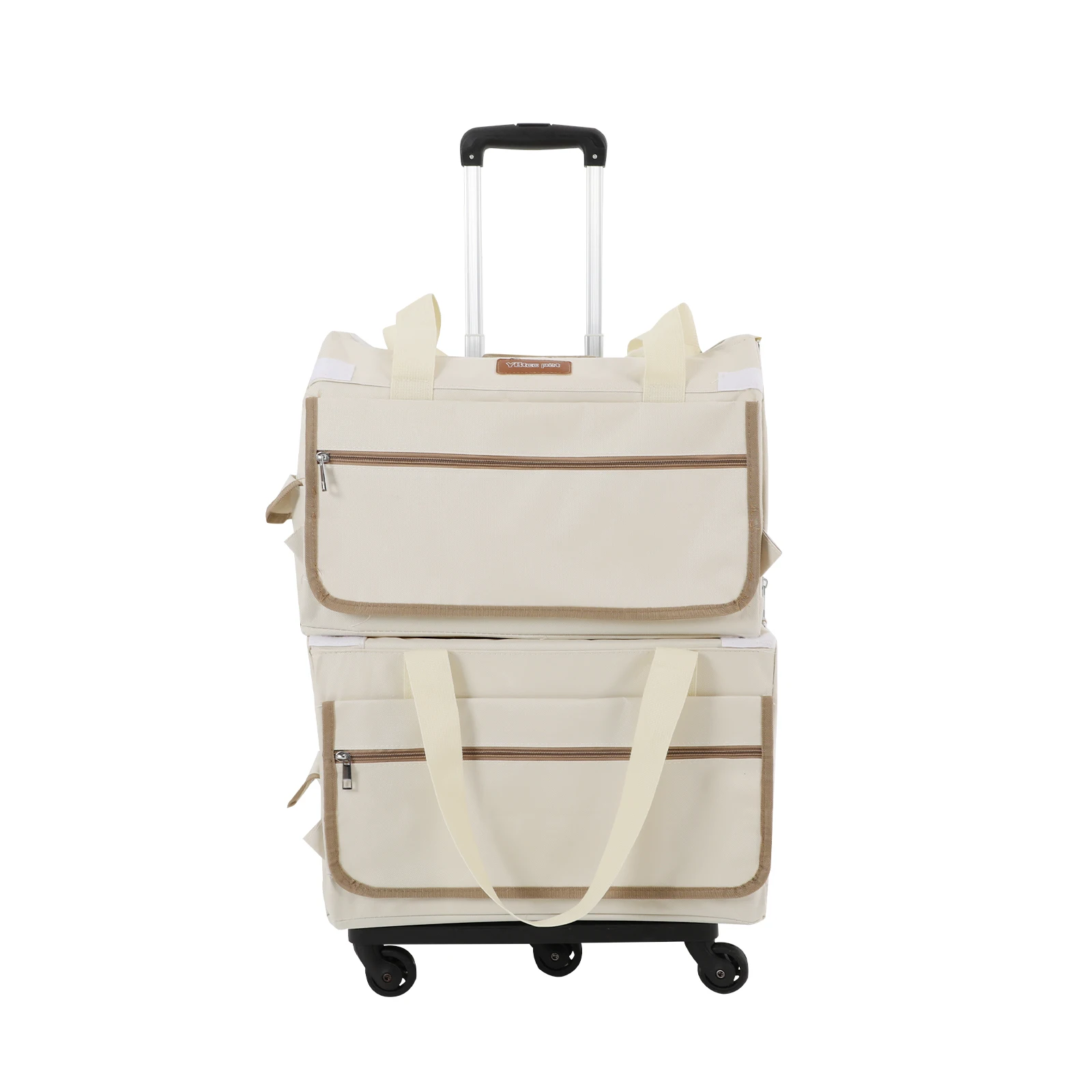 Double-Layer Rolling Pet Carrier – Trolley Suitcase with Mesh Windows for Cats & Dogs