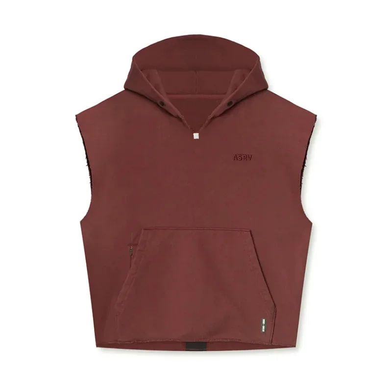 Bodybuilding Vest Men Sleeveless Hoodie Loose Casual Versatile Gym Vest