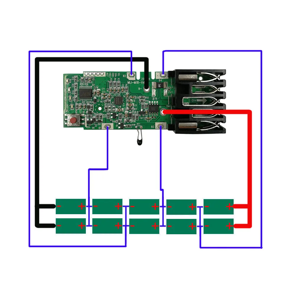 Li-ion Battery Plastic Case PCB Charging Protection Circuit Board 3Ah 6Ah Sticker For Milwaukee for M18 18V Shell Box Housing
