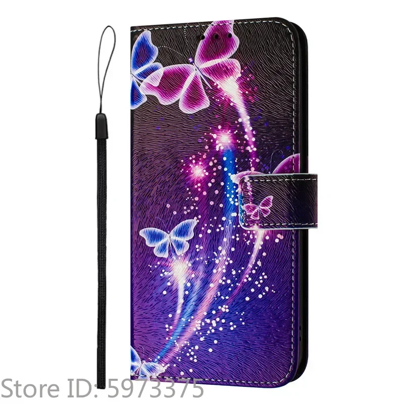 Premium Floral Leather Flip Wallet Case - Luxury Protective Cover