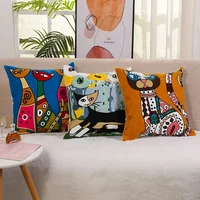 Decorative Pillowcases with Picasso Abstract Paintings, Embroidered Cushions Covers 1