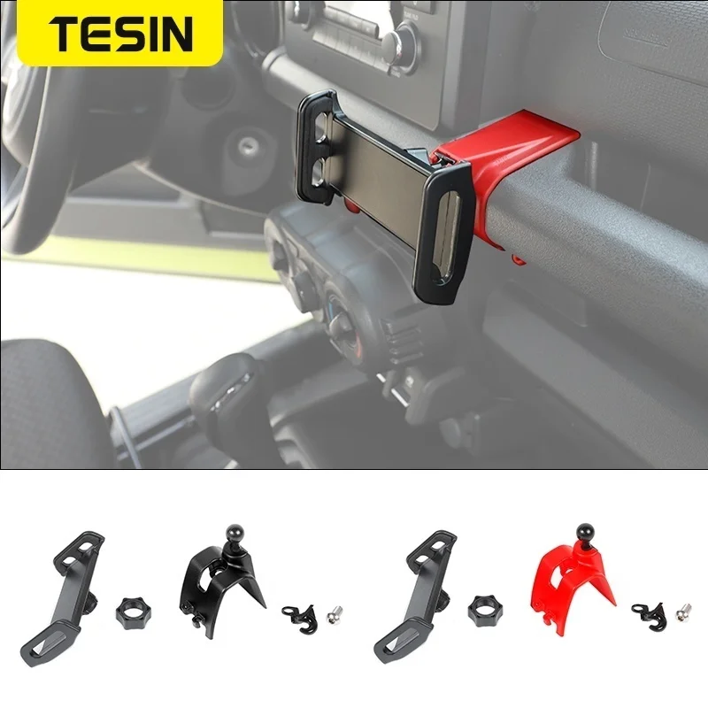 TESIN GPS 스탠드 짐니 자동차 휴대폰 홀더, 지지 브래킷, 태블릿 스탠드 액세서리, 스즈키 짐니 JB74 2019 2020 2021
