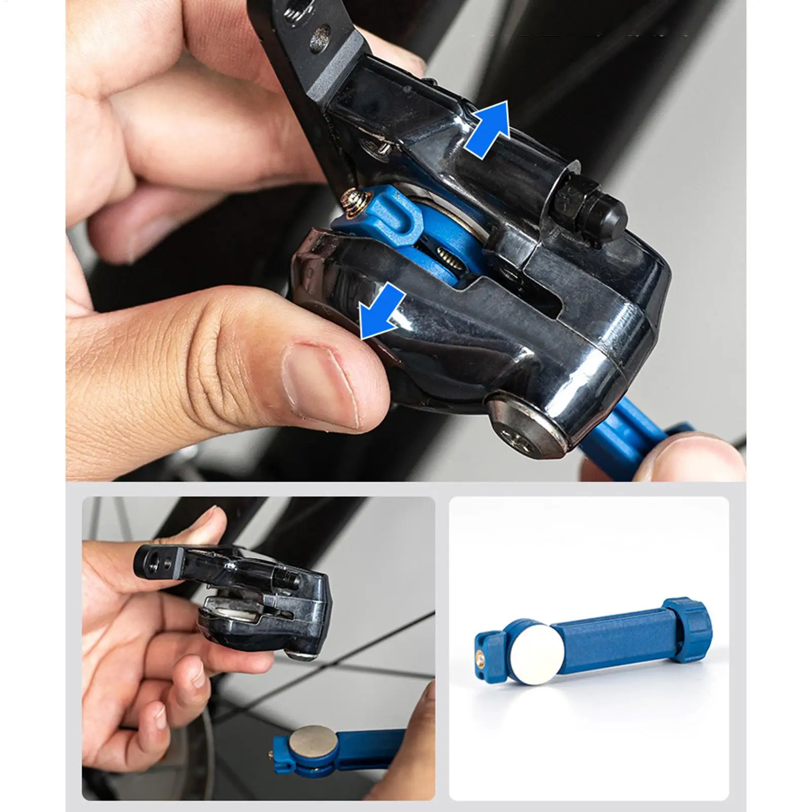 Bicycle Hydraulic Disc Brake Piston Reset Tool, Brake Pad Spreader, Non-Destructive Bicycle Carbon Steel Piston Repair Tool