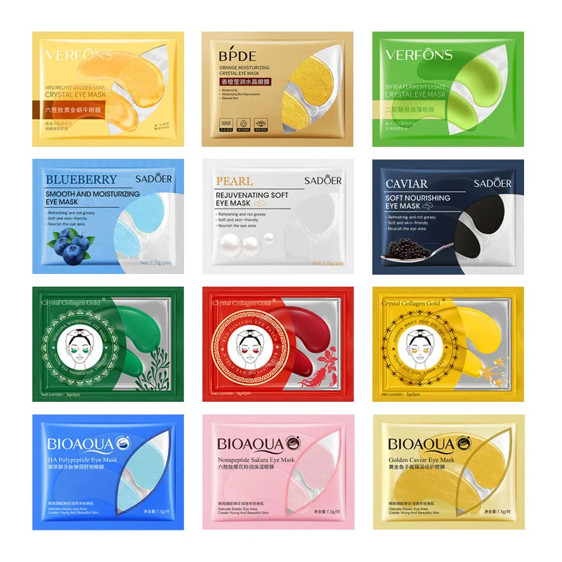 Bioaqua Collagen Eye Mask Anti Dark Circles skincare Masks Eye Patches Under Bags Korean Skin Care Products 10pcs