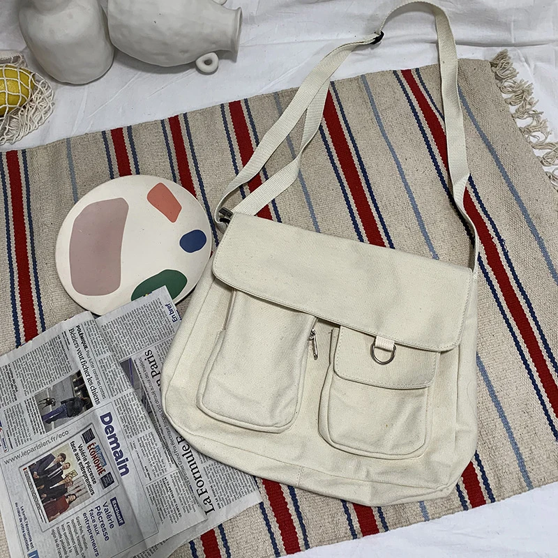 Women's Simple Crossbody Bags Purse Casual Shoulder Satchel Bags Canvas Diagonal Cross School Bag Constellation Series Handbag