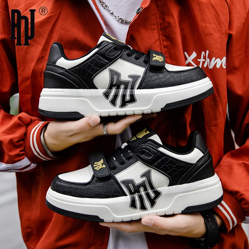 PNj Skate-Inspired Sneakers - Durable & Non-Slip - Comfortable Lace-Up Design for Outdoor Wear