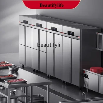 Asmt42 Air-Cooled Freezer Four-Door Refrigerator Commercial Refrigerated Cabinet Automatic Defogging Temperature Adjustable