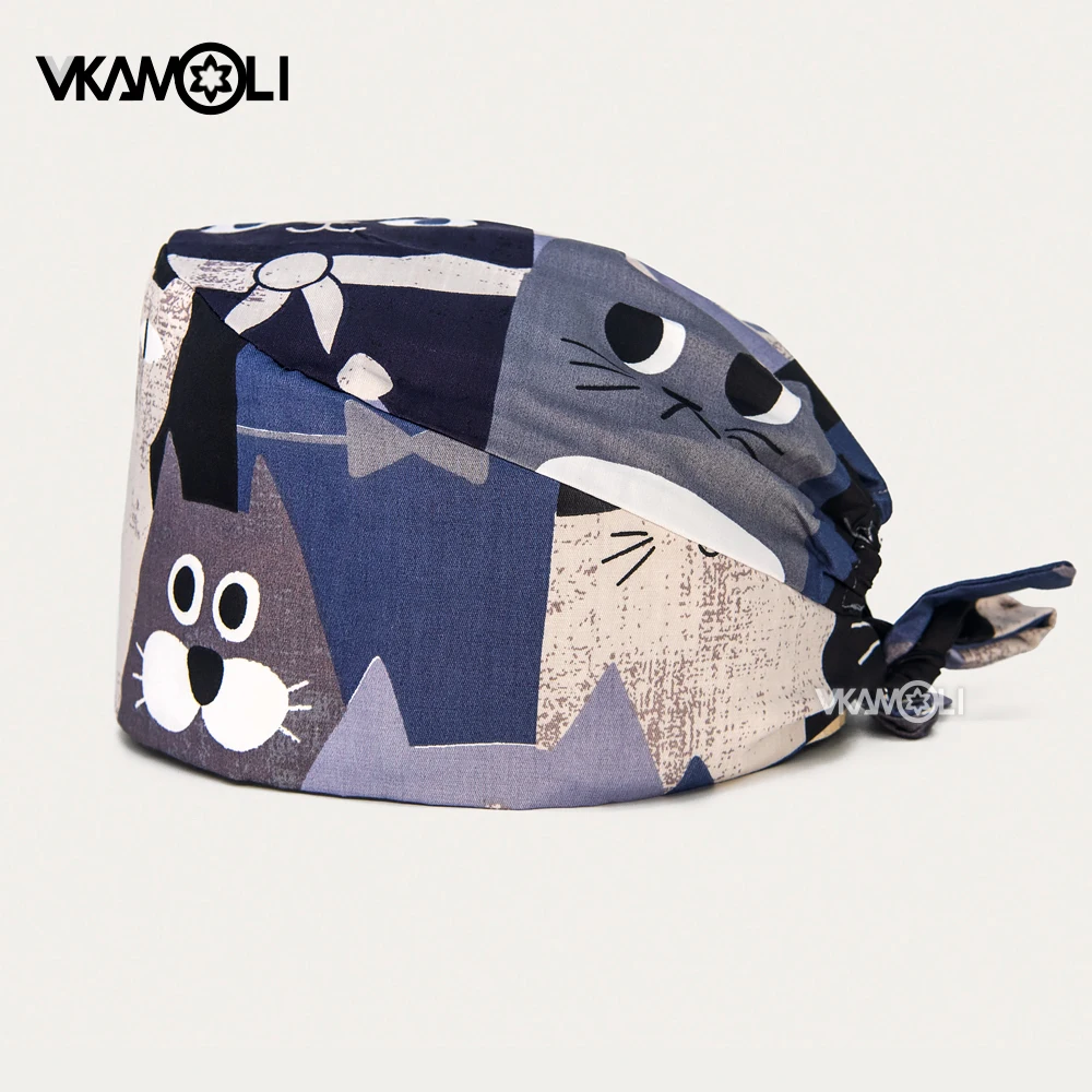 Nurse Hat Bety Salon Pet Hospital Surgical Cap D... - Grandado - View #5