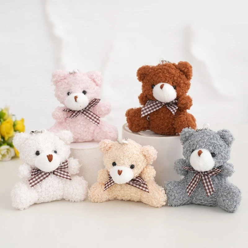 Bear Keychain Mini Bear Plush Keychain for Women Children