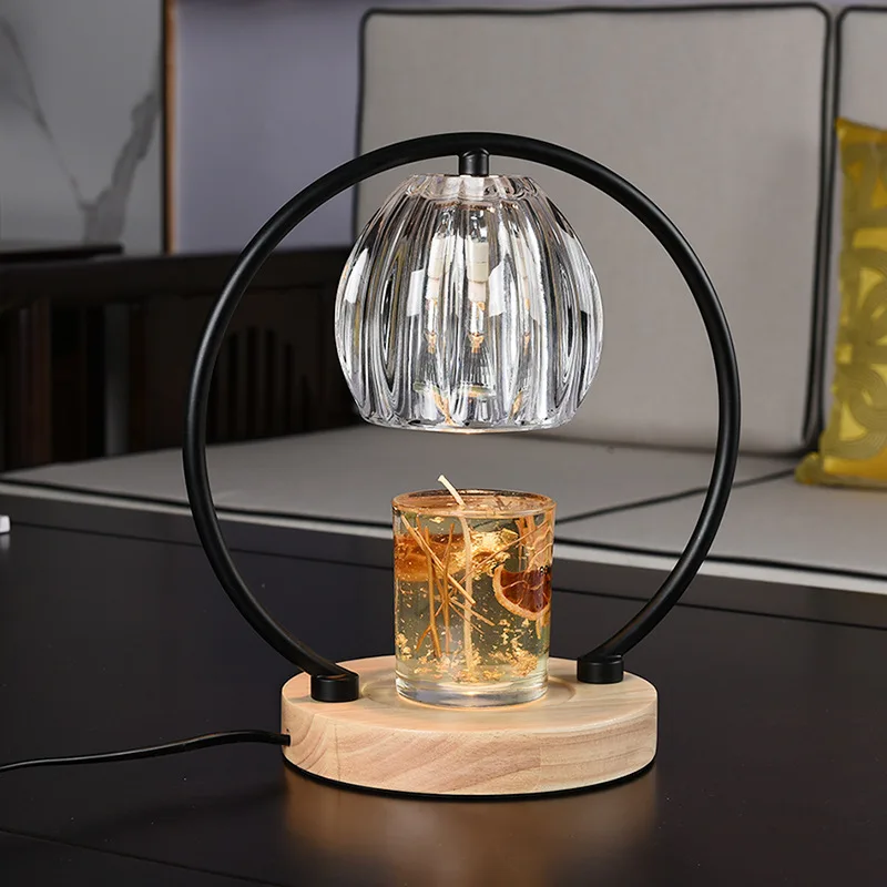 Aromatherapy Lamp Melting Candle Lamp Timing Melting Wax Lamp Oak Table