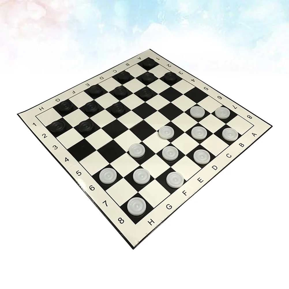 International Chess Boards Plastic Chess and Checkers Set for Kids Adults Pieces