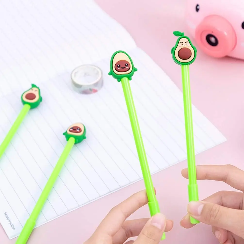 

Avocado Gel Pens Set Cute Fruit Shape 0.5 Mm for Office School Supplies Back To School Kawaii Stationery