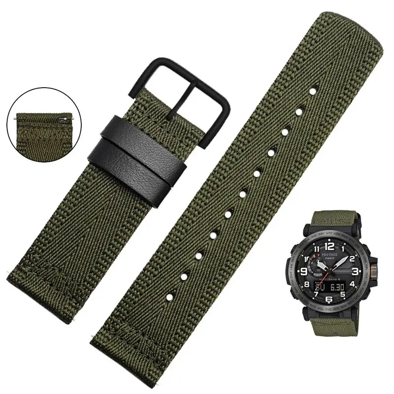 Waterproof 24mm Nylon Watch Band Strap in Longer Length