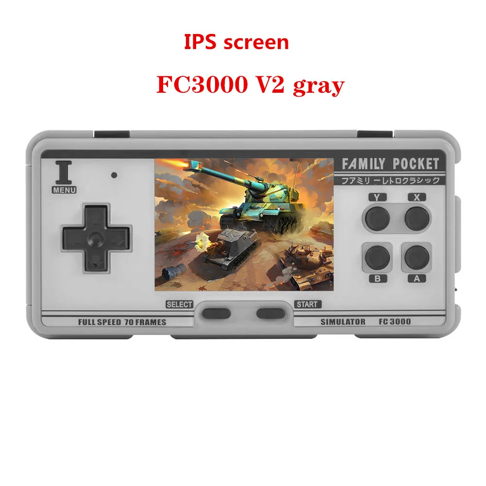 FC3000 V2 3.0 Inch IPS Screen Classic Handheld Gaming Console Built in 4000+ Games 10 Simulator Children Video Game Console 