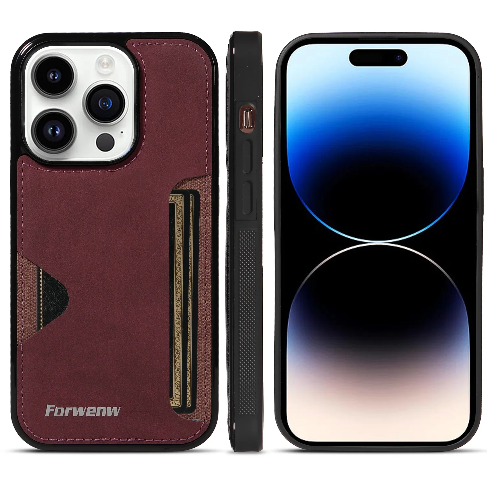 Leather Card Slot Wallet Phone Case - Ultra Thin Book Cover