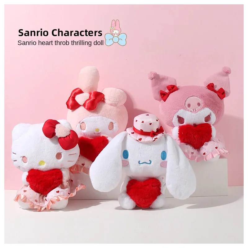 

MINISO аниме Sanrio серия влюбленных сердец плюшевая игрушка мультяшная Мелодия куроми Hello kitty Cinnamoroll плюшевая кукла детский подарок на день рождения