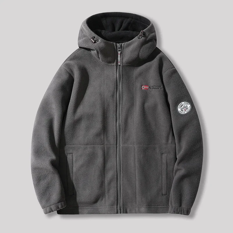 Outdoor Cold and Warm Autumn and Winter Men's Women's Hood Thickened Arctic Fleece Fleece Jacket Coat