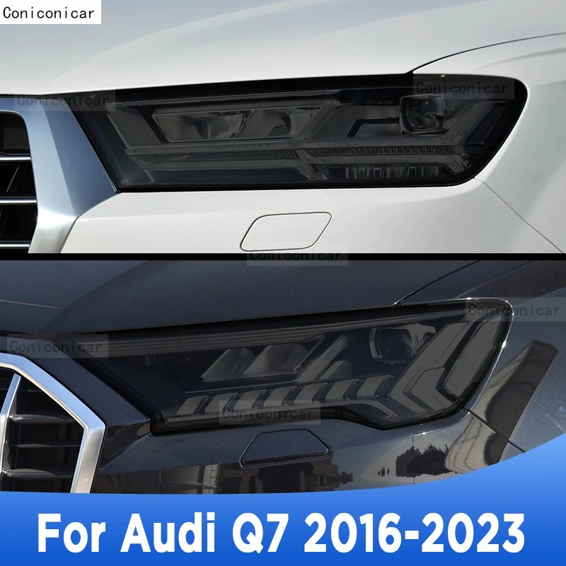 

Для Audi Q7 4M 2016-2023 Автомобильная внешняя фара Защита от царапин ТИНТ передней фары ТПУ Защитная пленка аксессуары для ремонта наклейка