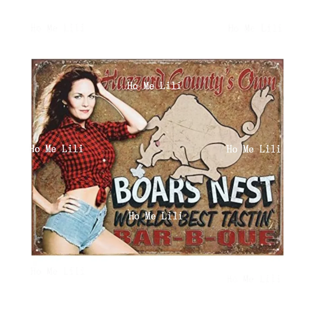 The Boars Nest Daisy Aka Dukes Of Hazzard Vintage Tin Sign Man Cave Garage Art