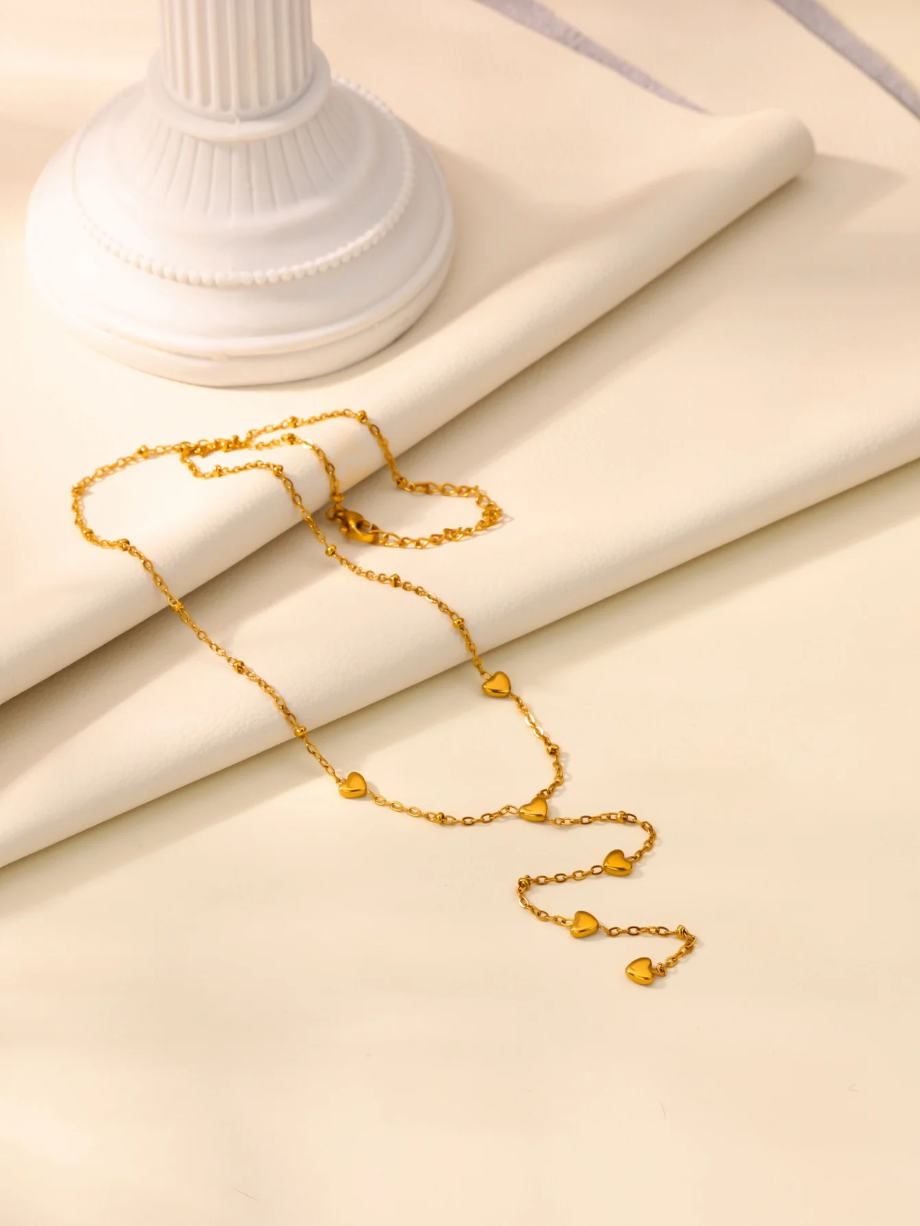 Stainless Steel Pendant Necklace 18K Gold Plated