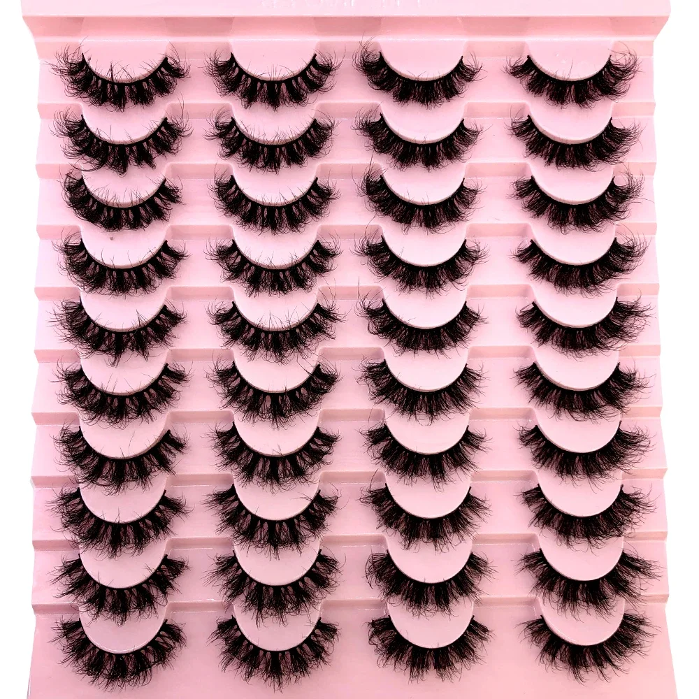 20 Pairs Thick Mink False Eyelashes for Glamour