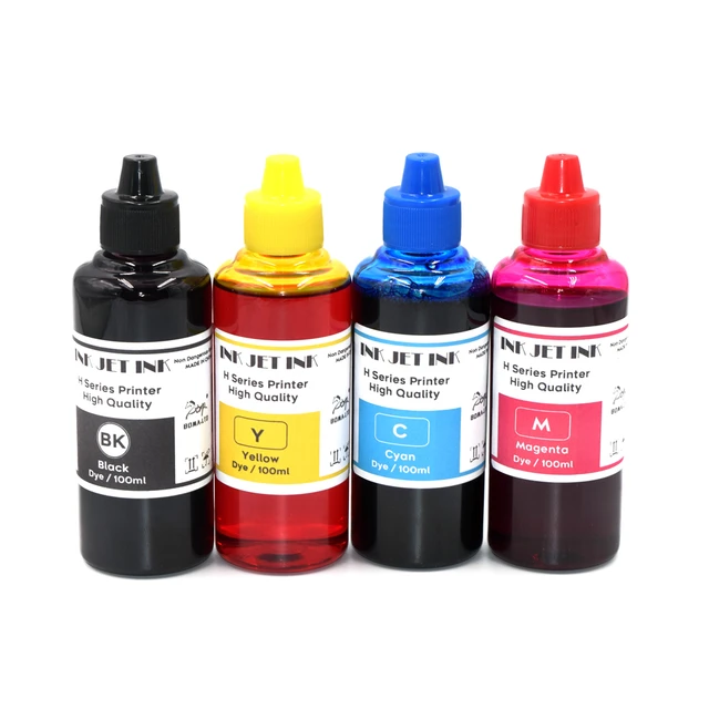 655 655xl 670 67l 4 Color 100ml/Pc Refill Dye Ink For HP Deskjet.