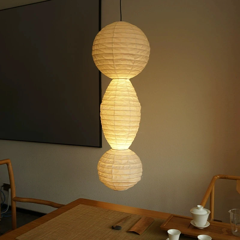 Japanese pendant lights Rice Paper lamp shade Corner Designer Noguchi Yong  Lamp Living Room restaurant Bedroom staircase light