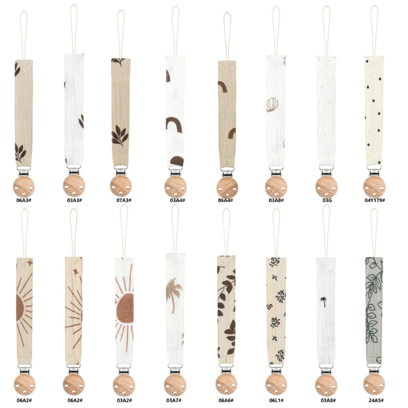 Pacifier accessories Baby pacifier print cotton rope dummy chain anti-drop nipple holder teether toy pendant soother clip