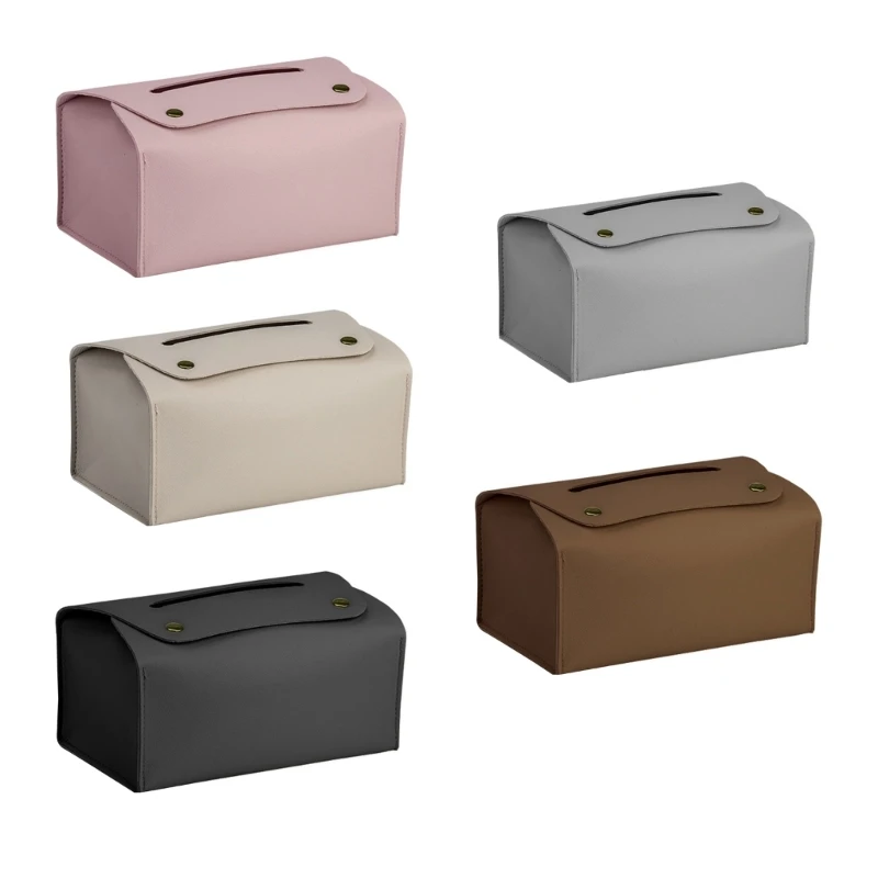 

PU Leather Tissue Dispenser Practical Paper Towel Holder Napkin Box