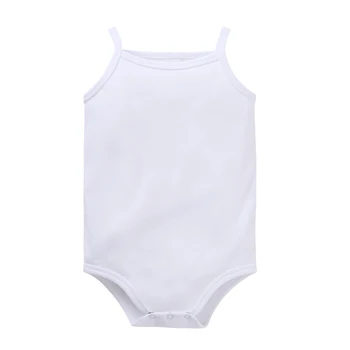 Kavkas 1 Pcs 2 Pcs 3 Pcs Unisex Baby Clothes Sling Vest Design 100% Cotton Plain White 0-24 Months Clothing
