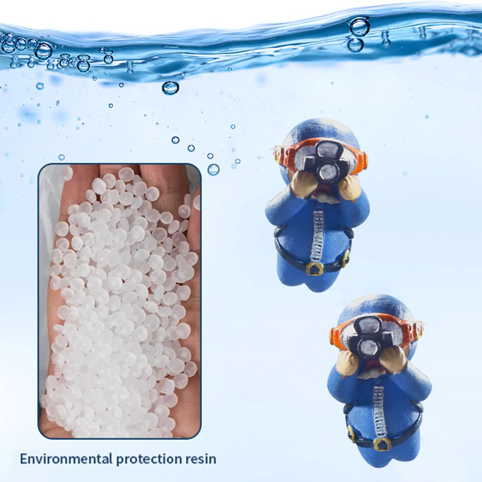 Floating Diver Fish Tank Decorations Cute Resin Frogman Fish Tank Ornament fish tank ornaments fish tank decorations aquarium ornaments mini landscape ornaments